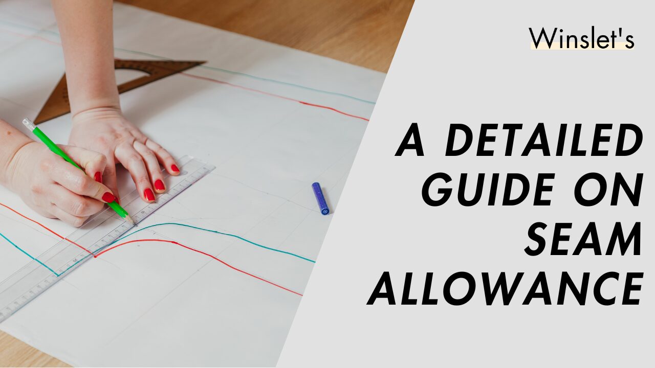 Hands drawing sewing patterns with ruler for seam allowance guide.