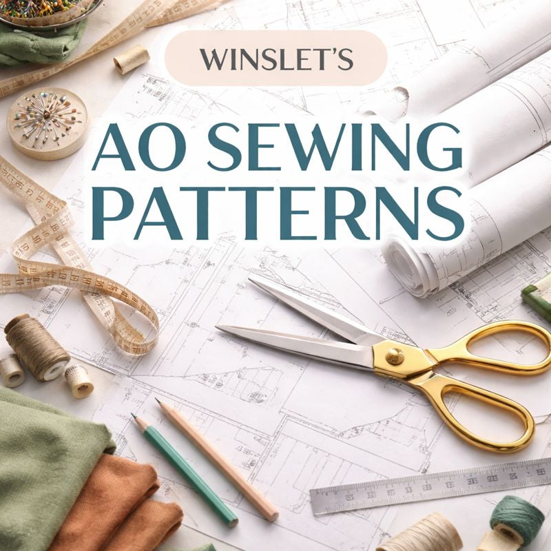 Professional A0 sewing patterns with tools for precise garment making