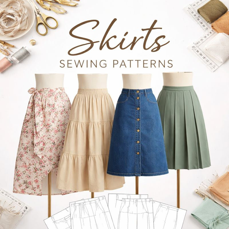 Skirts sewing patterns for all skill levels and body types