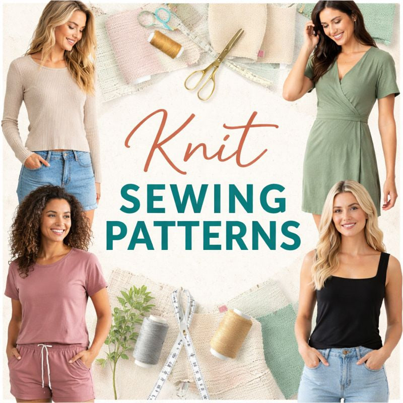 Knit sewing patterns for stylish and comfy everyday outfits.