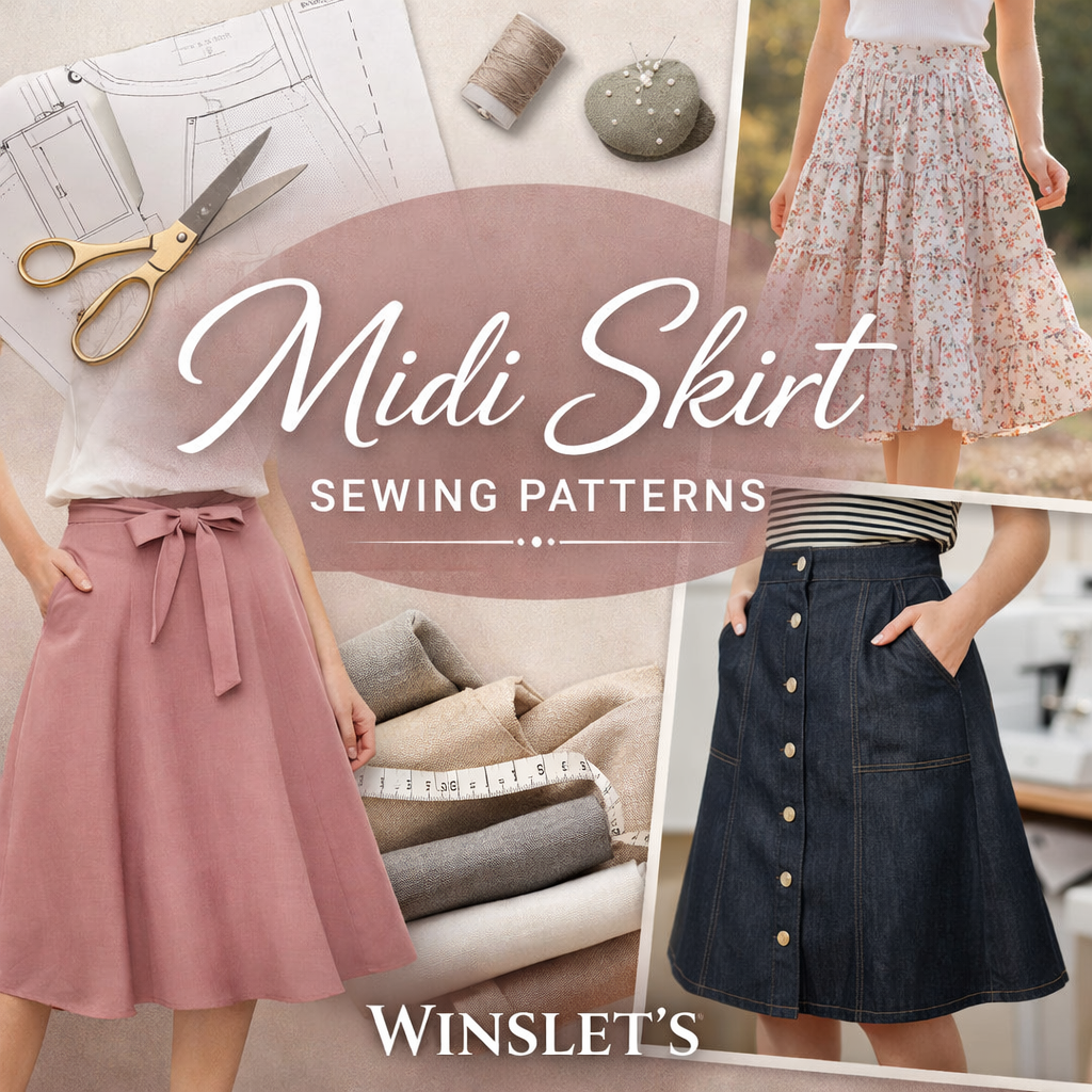 Discover stylish midi skirt sewing patterns for DIY fashion lovers.