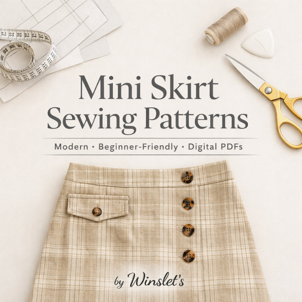 Chic mini skirt sewing patterns for modern, beginner-friendly projects.