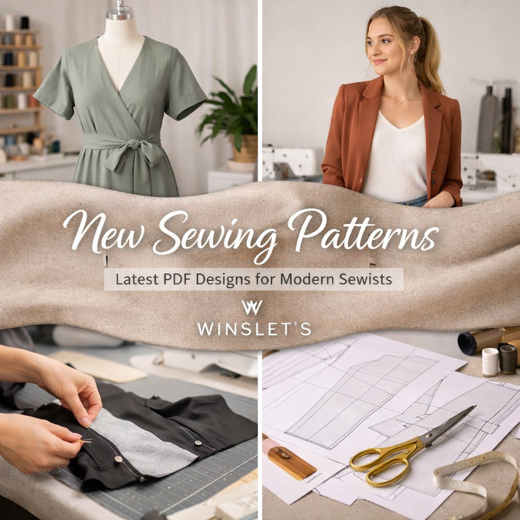 Discover new sewing patterns with modern PDF designs for sewists.