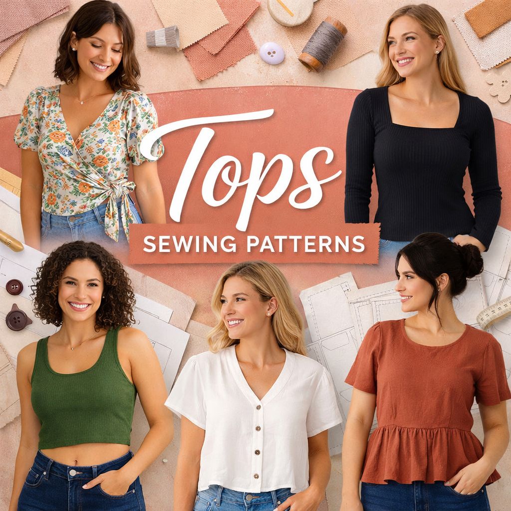 Easy top sewing patterns for stylish, comfortable DIY fashion.
