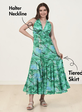 Halter Maxi Dress Sewing Pattern 'Clover'