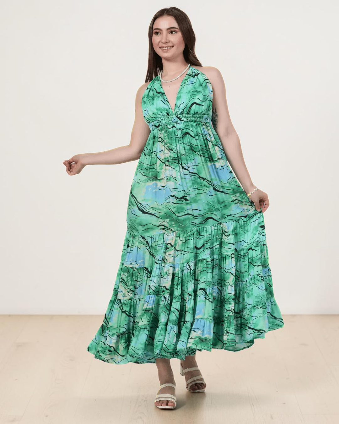 Halter Maxi Dress Sewing Pattern 'Clover'
