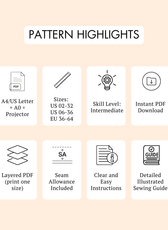 Milkmaid Dress Sewing Pattern 'Rosaline'