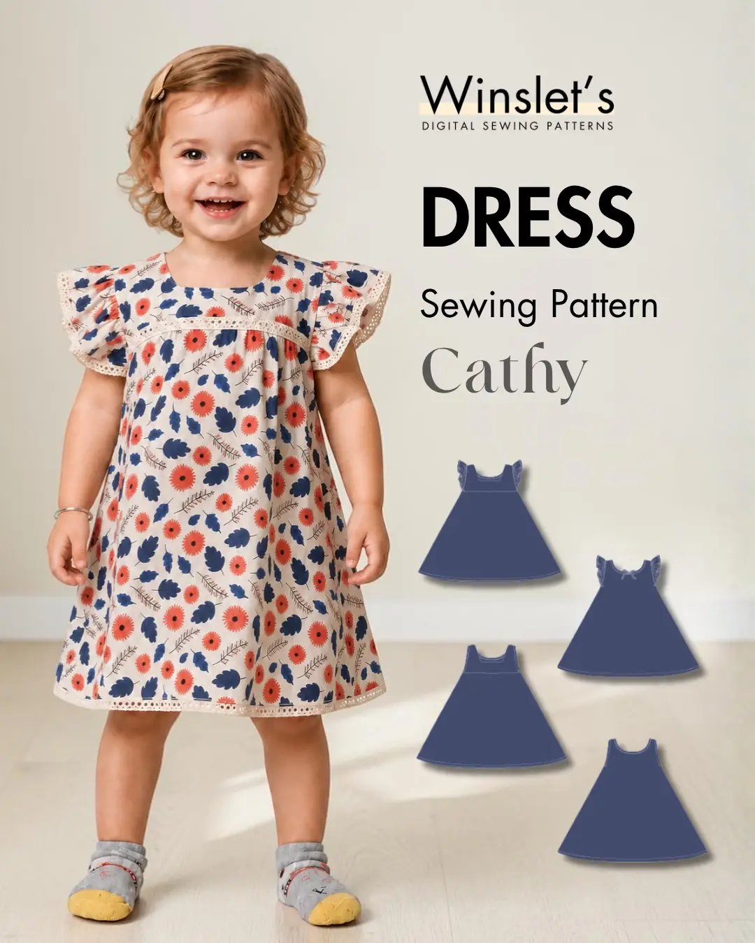 Kid's Dress Sewing Pattern 'Cathy'