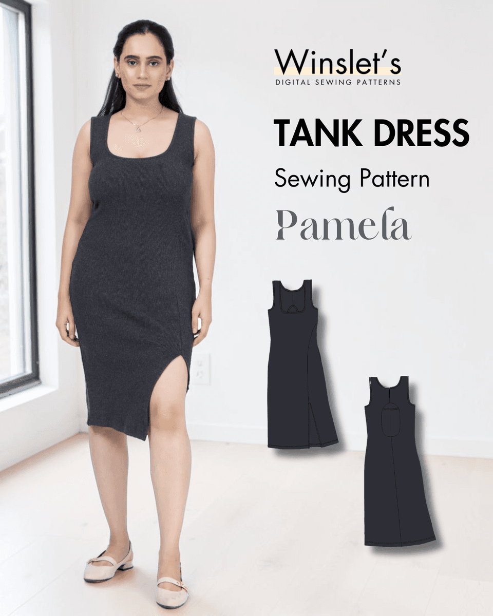 Tank Dress Sewing Pattern Women's Midi Dress 'Pamela'