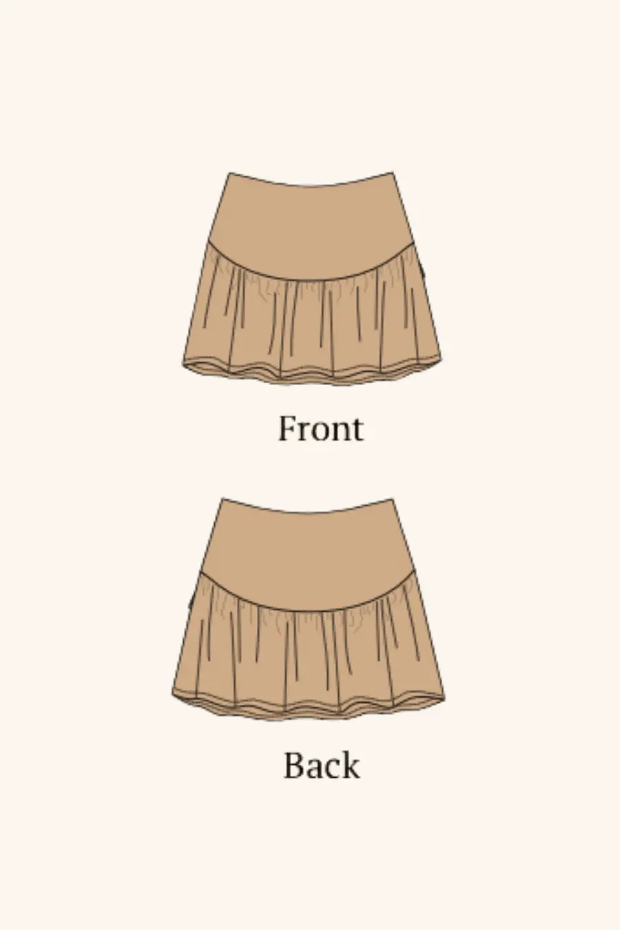 Mini Flounce Skirt Sewing Pattern 'Billie'