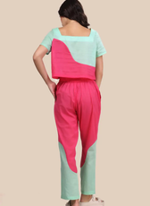 Square-Neck Top and Full Length Pants Coord Set Sewing Pattern 'Mary'