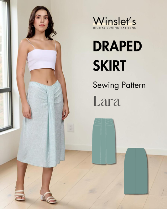 Draped Skirt Sewing Pattern 'Lara'