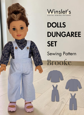 Dungaree Set Sewing Pattern for Dolls 'Brooke'