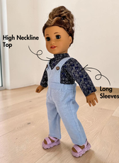Dungaree Set Sewing Pattern for Dolls 'Brooke'