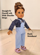 Dungaree Set Sewing Pattern for Dolls 'Brooke'