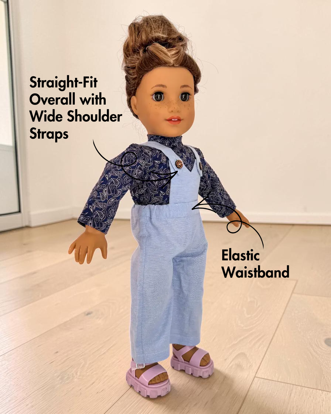 Dungaree Set Sewing Pattern for Dolls 'Brooke'