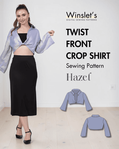 Twist Front Crop Shirt Sewing Pattern 'Hazel'