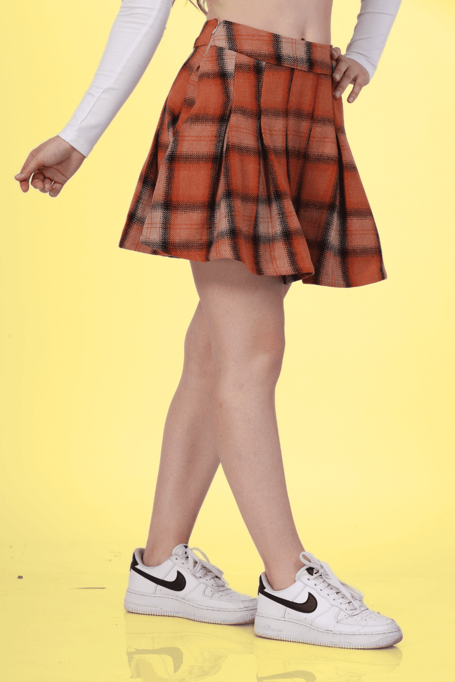 Box Pleat PDF Women's Flared Mini Skirt Sewing Pattern Invisible