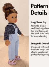 Dungaree Set Sewing Pattern for Dolls 'Brooke'