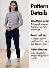 Long Sleeve T-shirt Sewing Pattern 'Misha'