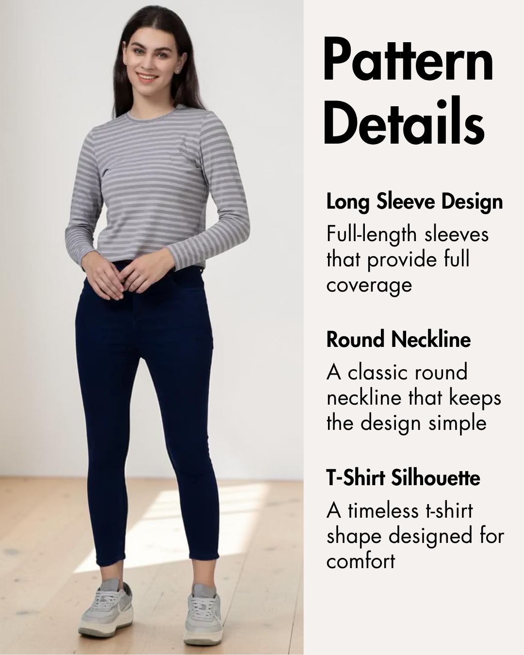 Long Sleeve T-shirt Sewing Pattern 'Misha'