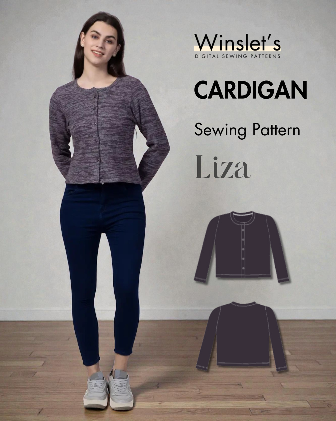 Cardigan Sewing Pattern 'Liza'