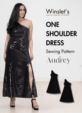One Shoulder Dress Sewing Pattern 'Audrey'