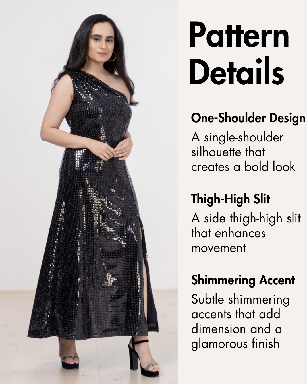One Shoulder Dress Sewing Pattern 'Audrey'