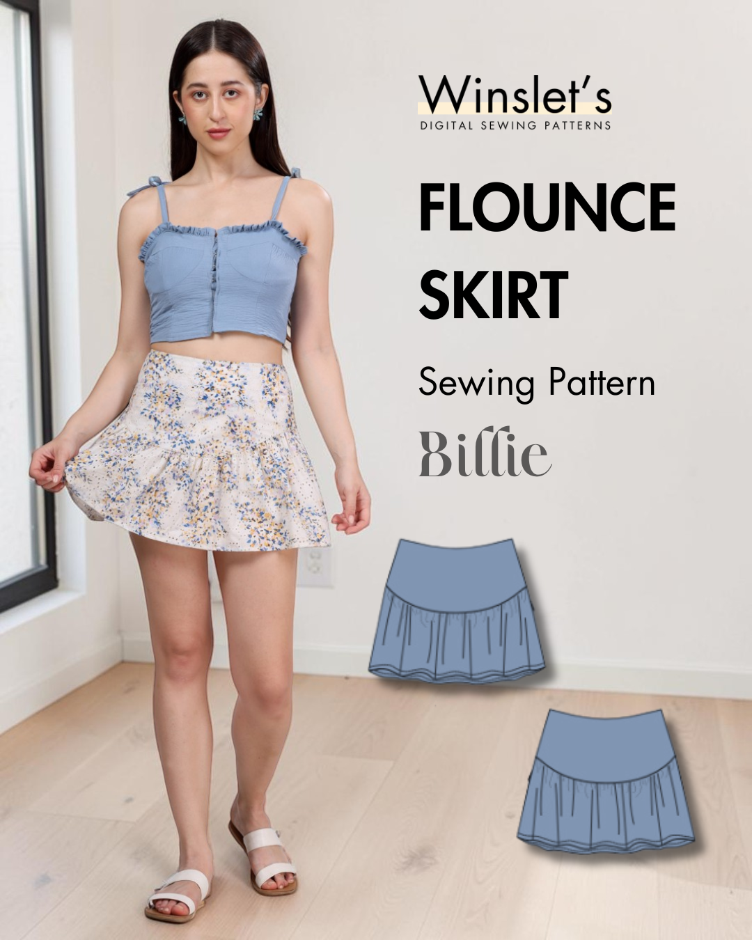 Flounce Skirt Sewing Pattern 'Billie'