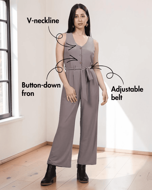 V-Neck Jumpsuit Sewing Pattern 'Parker'