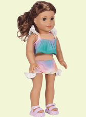 Dolls Two Piece Swimwear Set Sewing Pattern 'Eva'