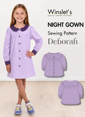 Kid's Night Gown Sewing Pattern 'Deborah'