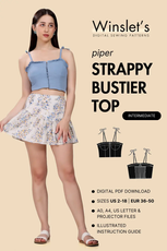 Strappy Bustier Top Sewing Pattern 'Piper'