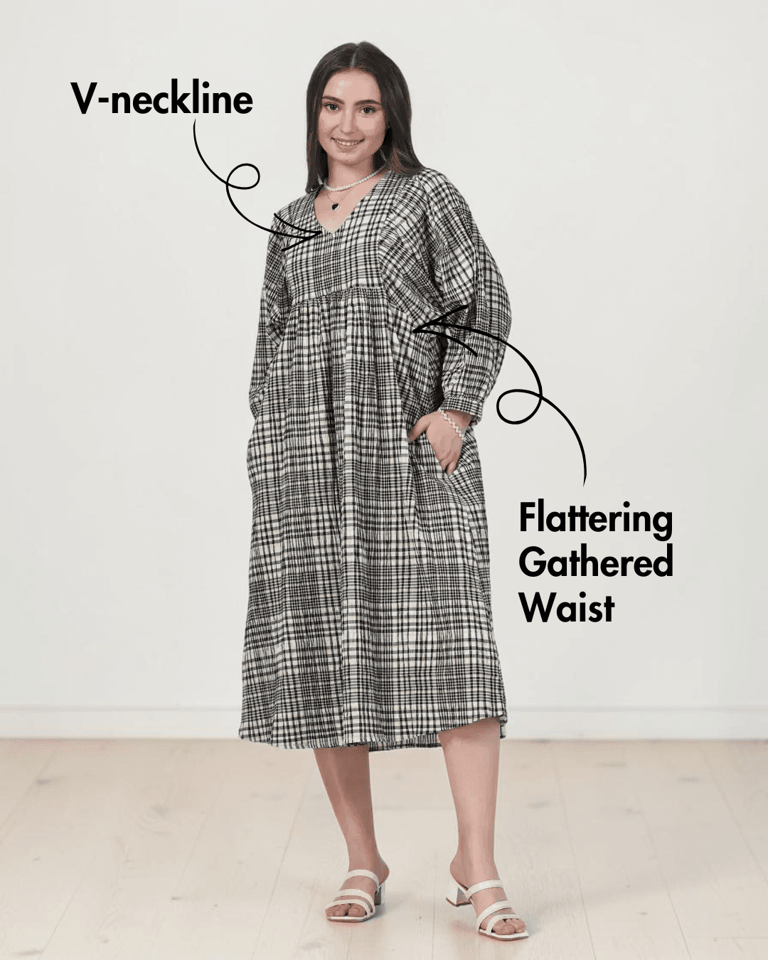 Midi Dress Sewing Pattern 'Heather' | Women's Long Sleeves Pattern Winslet's Sewing Patterns Midi Dress Sewing Pattern 'Heather' | Women's Long Sleeves Pattern Winslet's Sewing Patterns