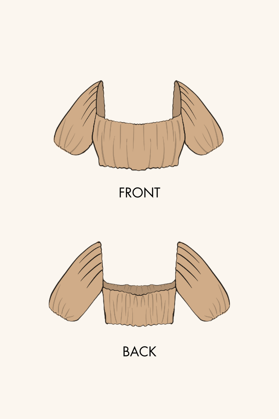 Puff Sleeve Crop Top Sewing Pattern 'Hollie'