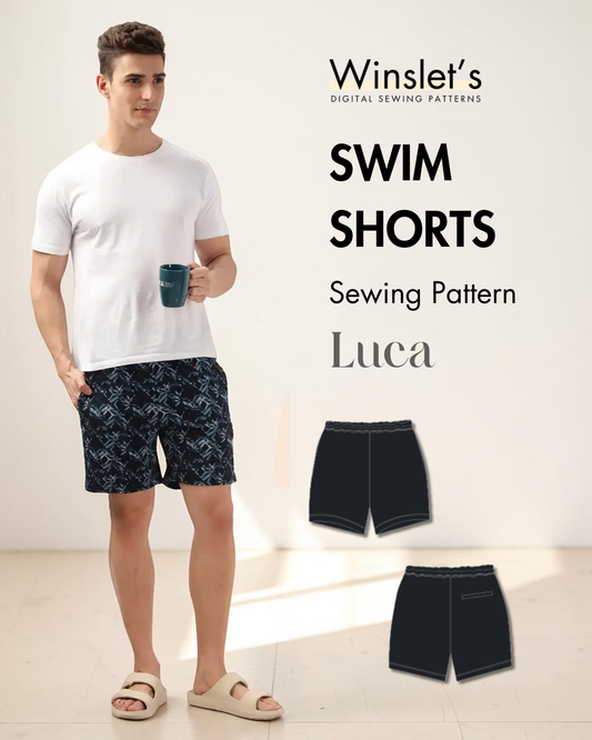 Men's Swim Shorts Sewing Pattern 'Luca'