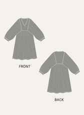 Pattern sewing pattern Heather with front and back dress illustrations