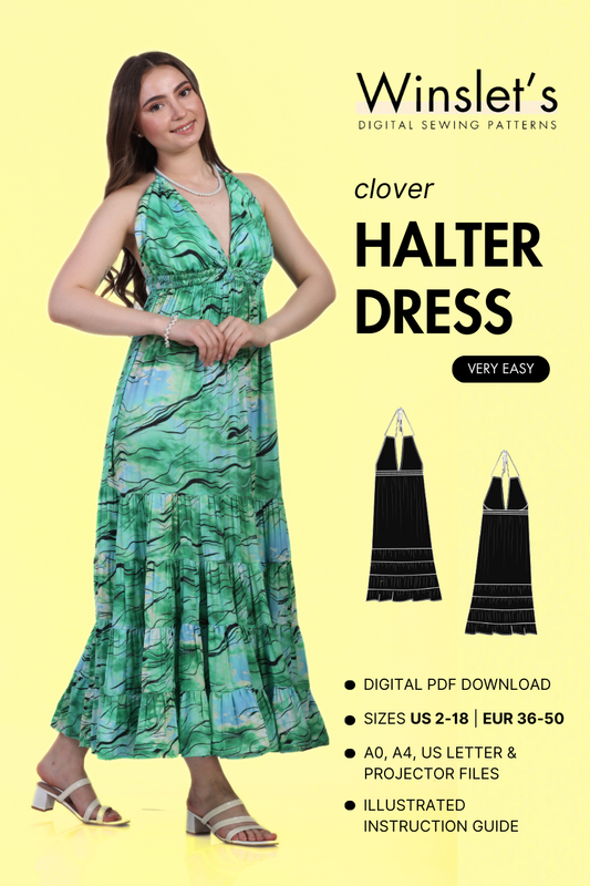 Halter Dress Sewing Pattern 'Clover'