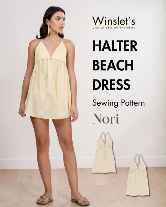 Halter Beach Dress Sewing Pattern 'Nori'