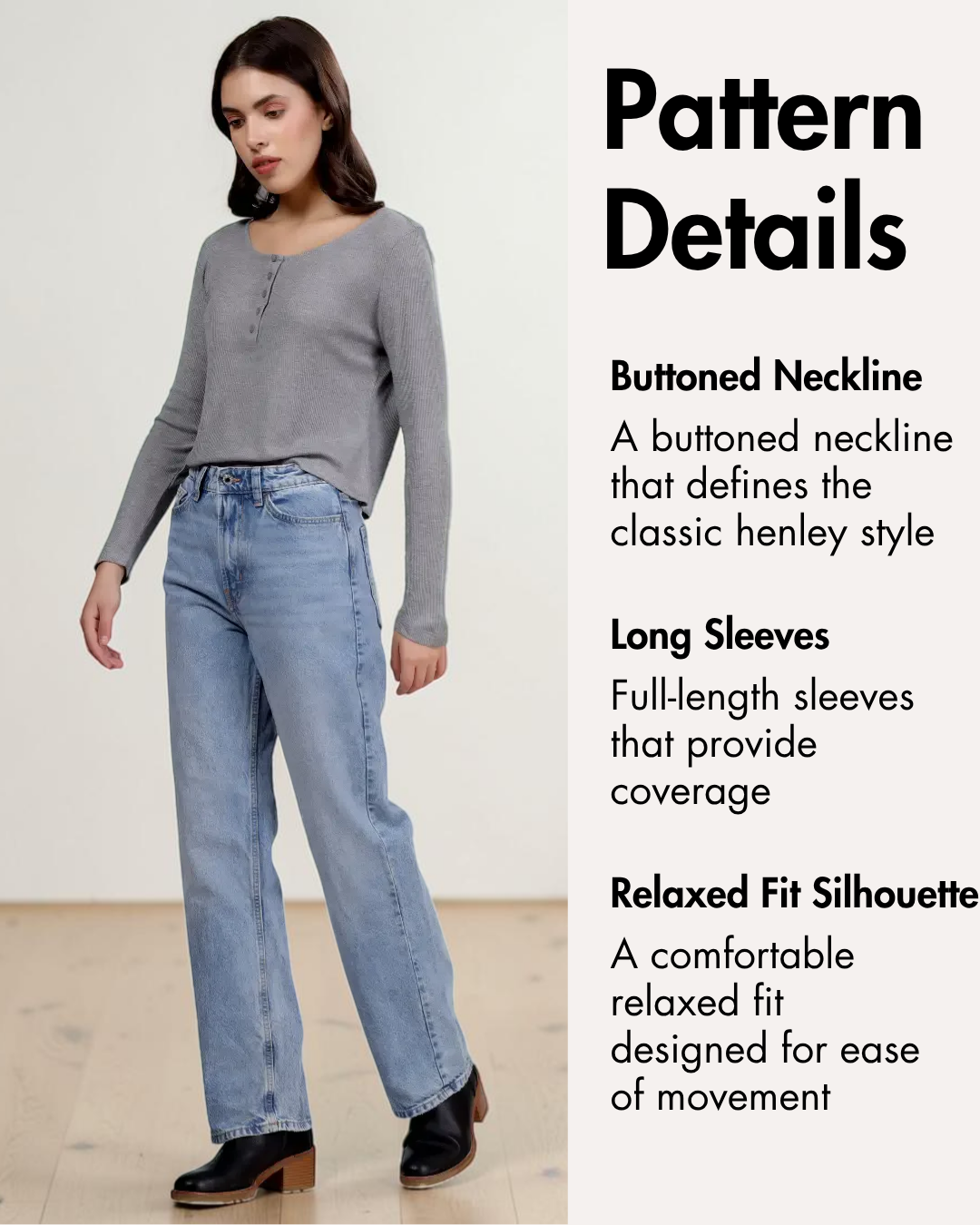 Henley Shirt Sewing Pattern 'Riley'