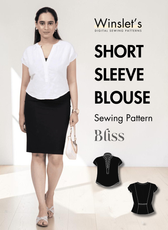 Short Sleeve Blouse Sewing Pattern 'Bliss'