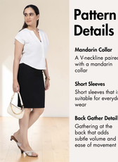 Short Sleeve Blouse Sewing Pattern 'Bliss'