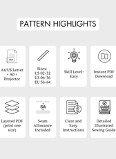 Reversible Quilted Jacket Sewing Pattern 'Romy'