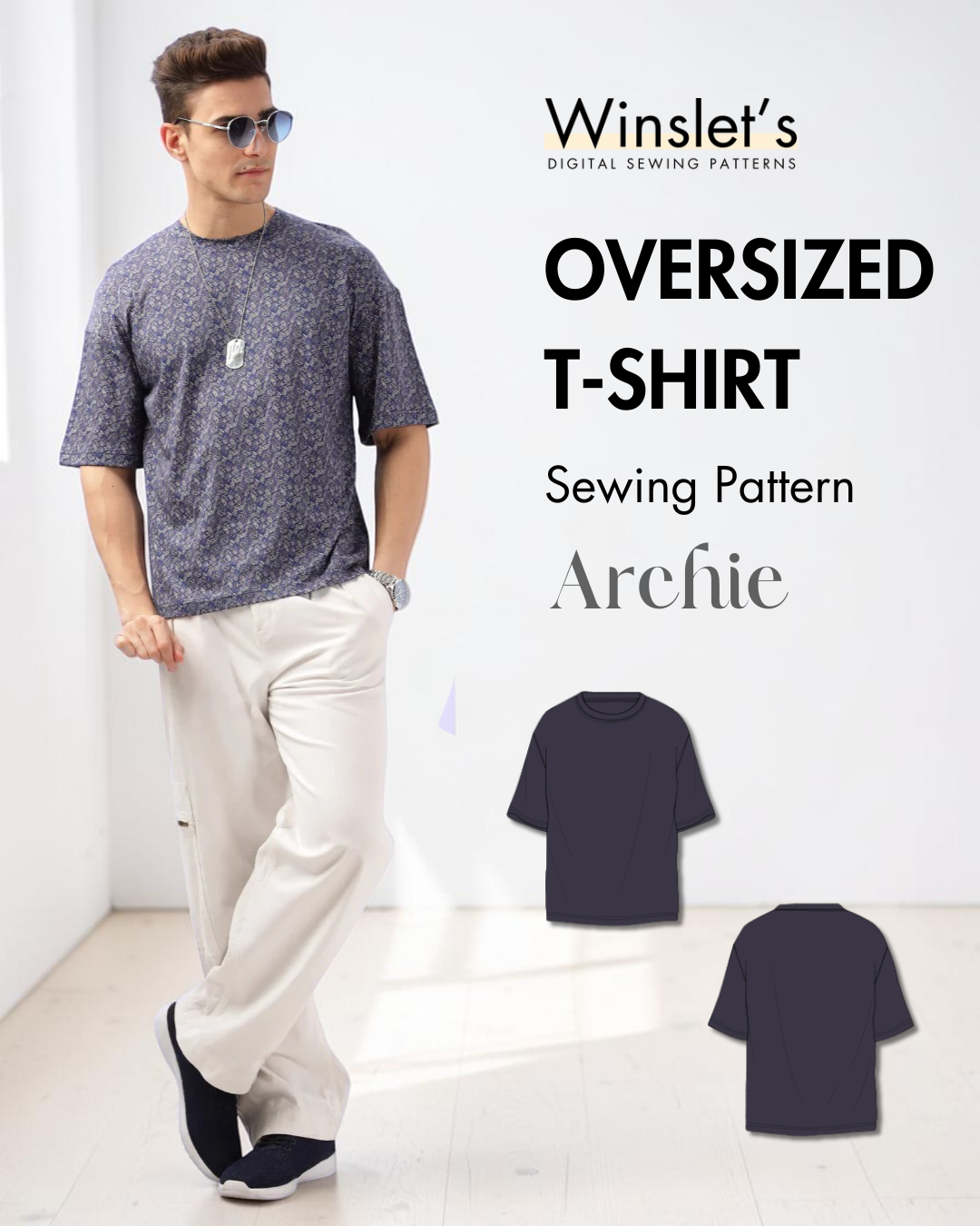 Men's Oversized T-shirt Sewing Pattern 'Archie'