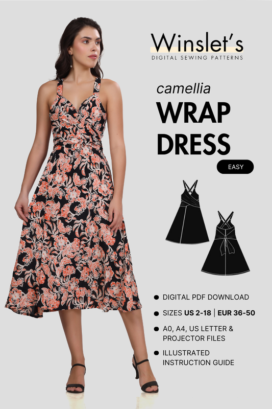 Wrap Dress Sewing Pattern 'Camellia'