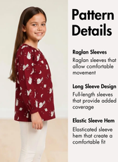 Kid's Long Sleeve Blouse Sewing Pattern 'Macy'