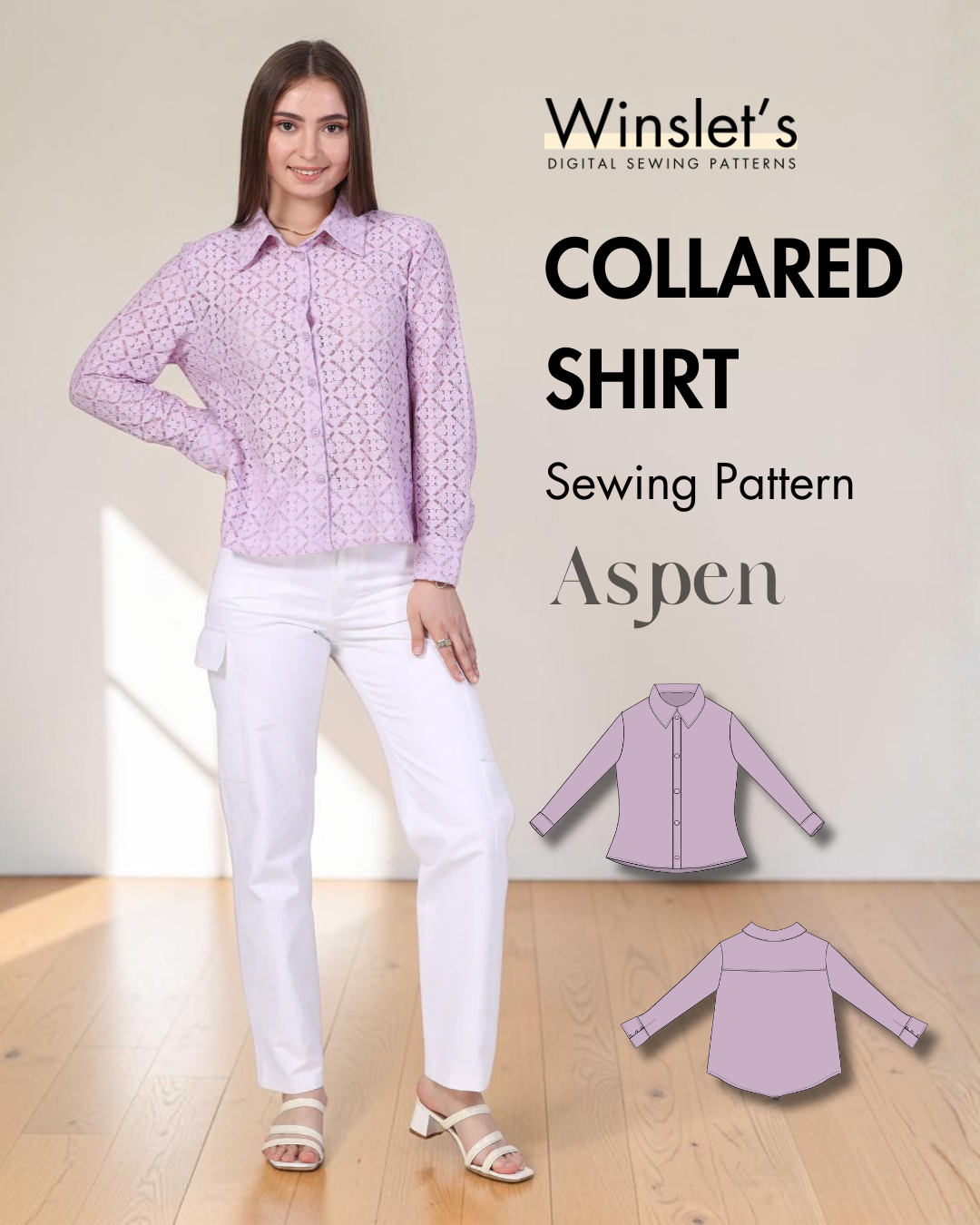 Collared Shirt Sewing Pattern 'Aspen'
