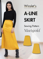 A line Skirt Sewing Pattern 'Marigold'