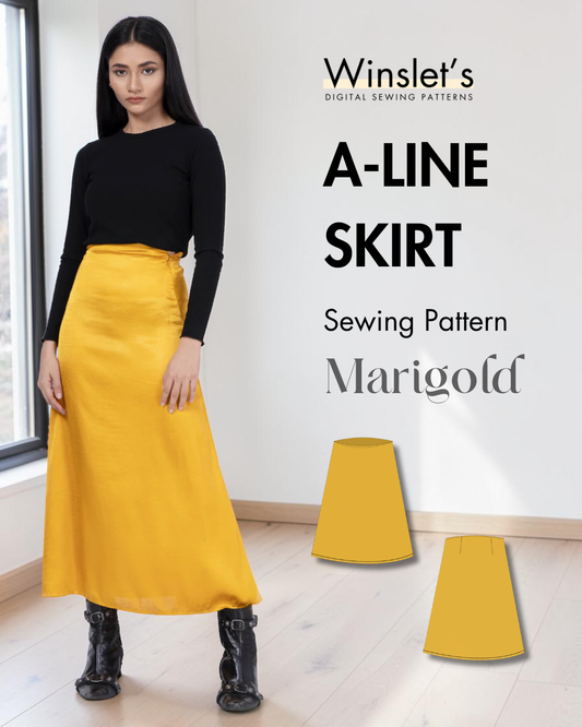 A line Skirt Sewing Pattern 'Marigold'