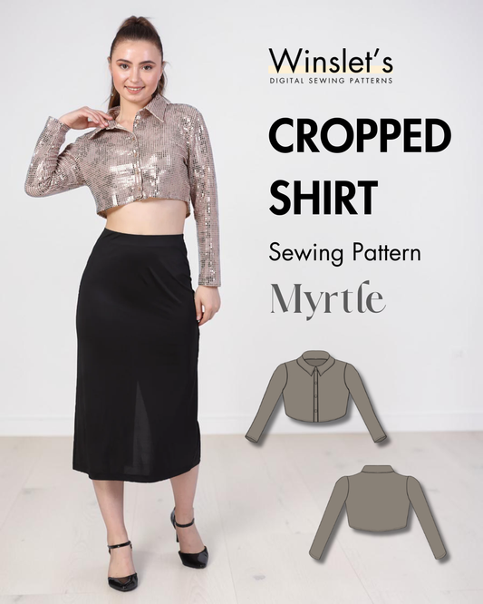 Cropped Shirt Sewing Pattern 'Myrtle'